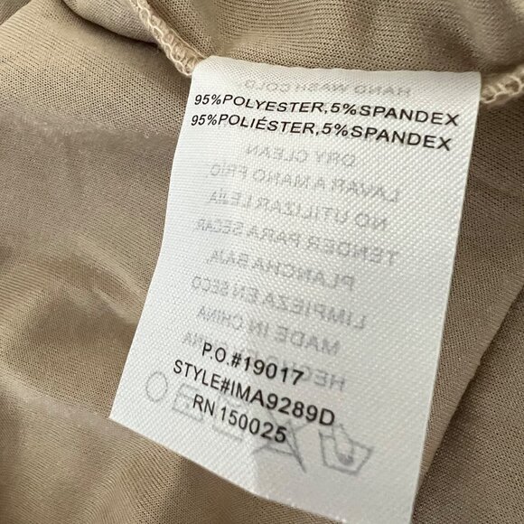 Emory Park Womens Long Sleeve Mini Dress Front Cutout Velvety Tan size Small - Picture 13 of 14